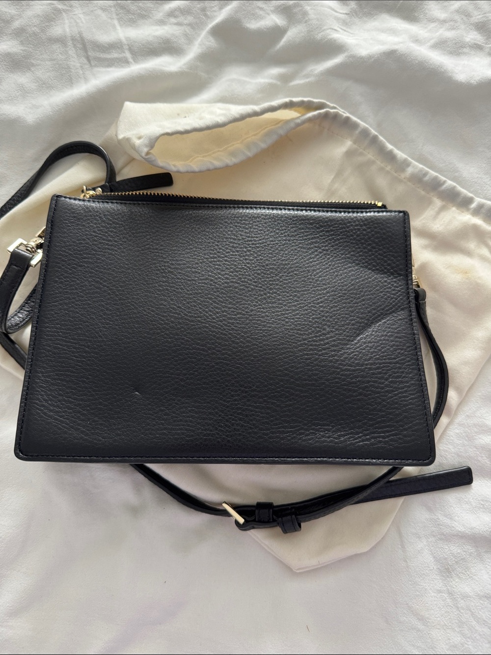 kate spade Black Pebbled Leather Crossbody with Gold Hardware - Picture 10 of 16